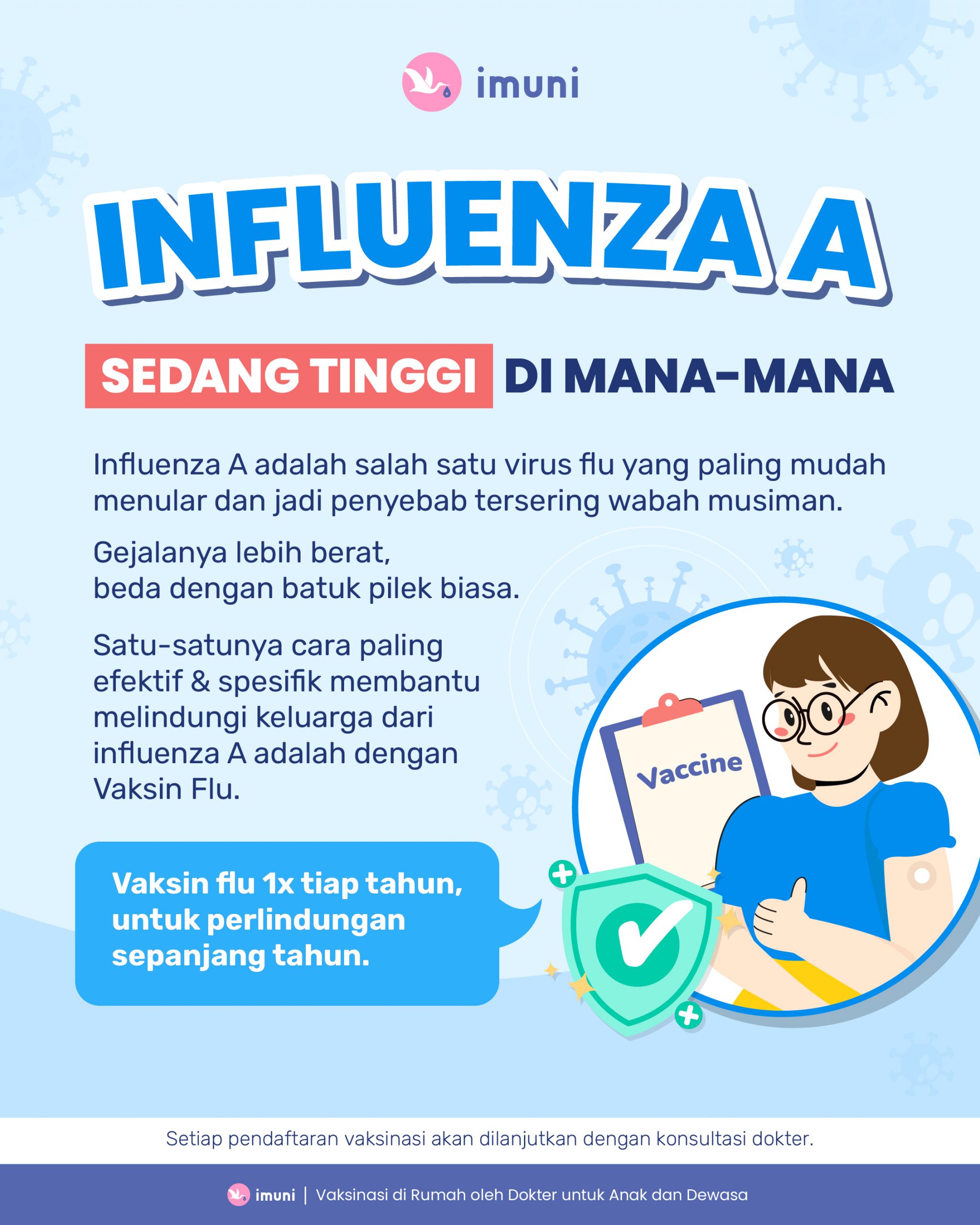 Vaksinasi untuk mencegah Influenza A