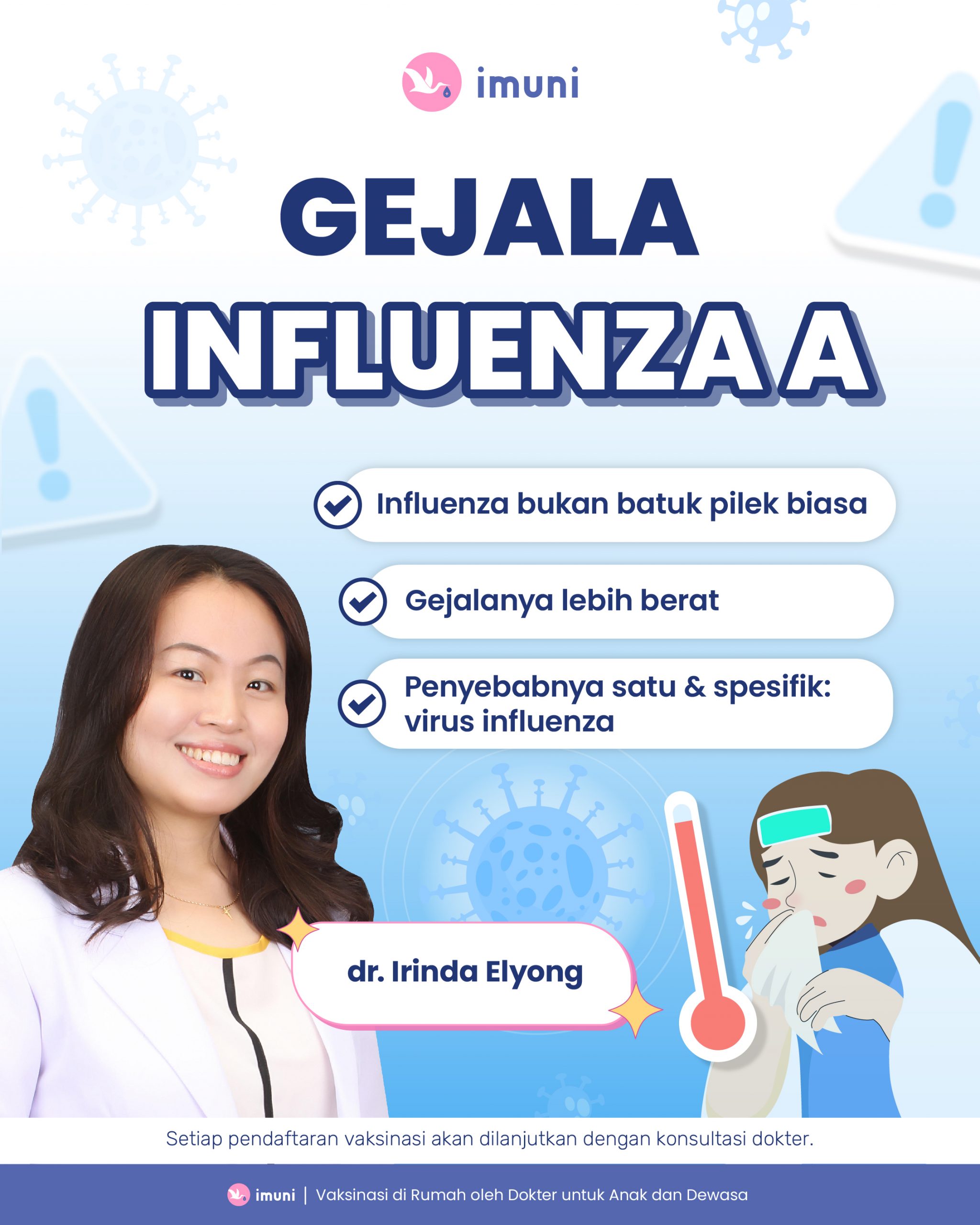 Infografis gejala influenza A dr Irinda Elyong imuni