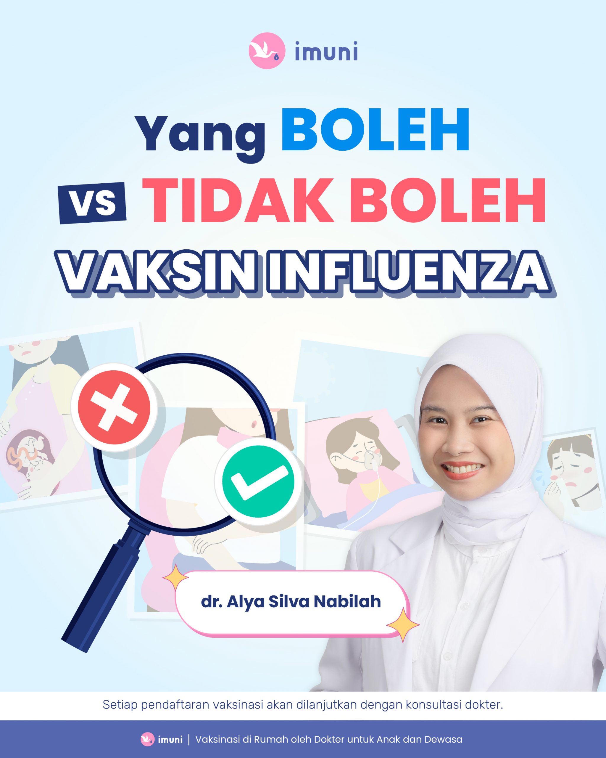 Panduan yang boleh dan tidak boleh vaksin influenza di imuni