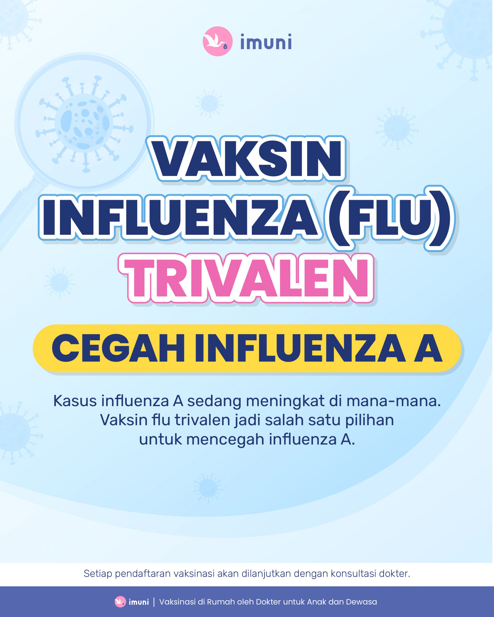 Vaksin influenza trivalen untuk cegah flu