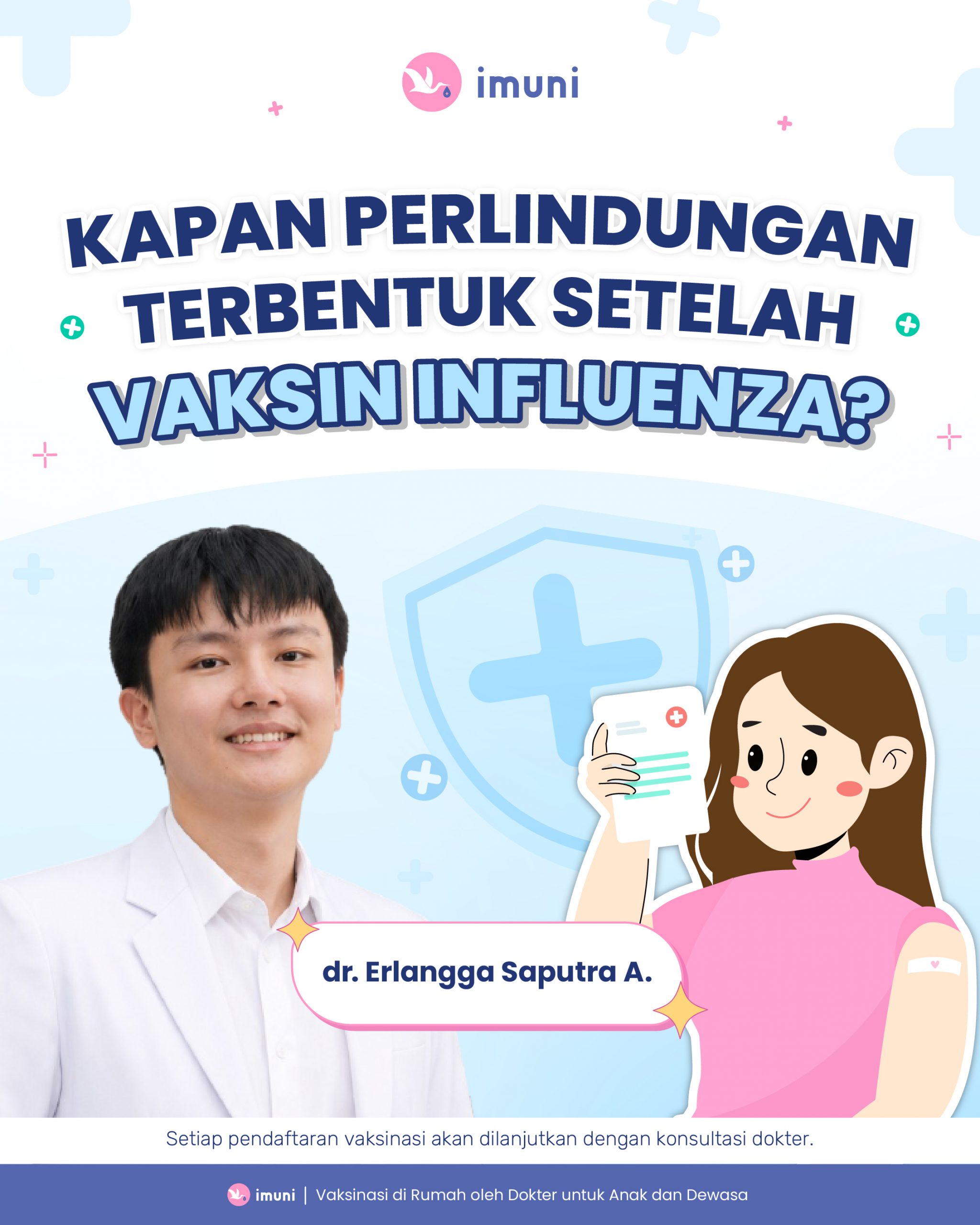 Kapan perlindungan setelah vaksin influenza terbentuk - imuni